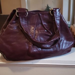 Burgundy Leather Shoulder Bag